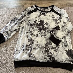 Lane Bryant sheer floral blouse